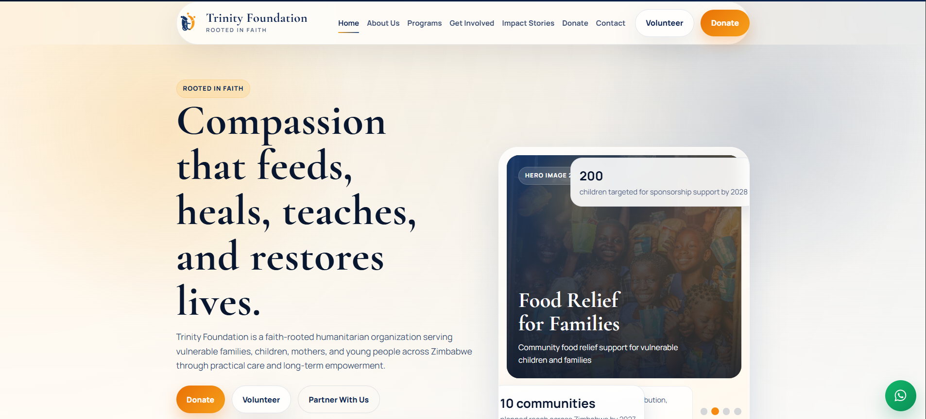 Trinity Foundation website preview